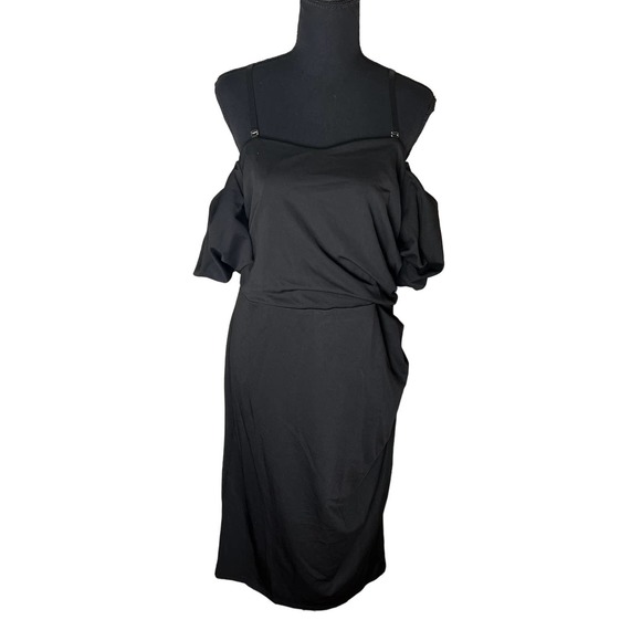BELLE POQUE Dresses & Skirts - BELLE POQUE WOMEN'S OFF SHOULDER BLACK MIDI DRESS SIZE XL NWT